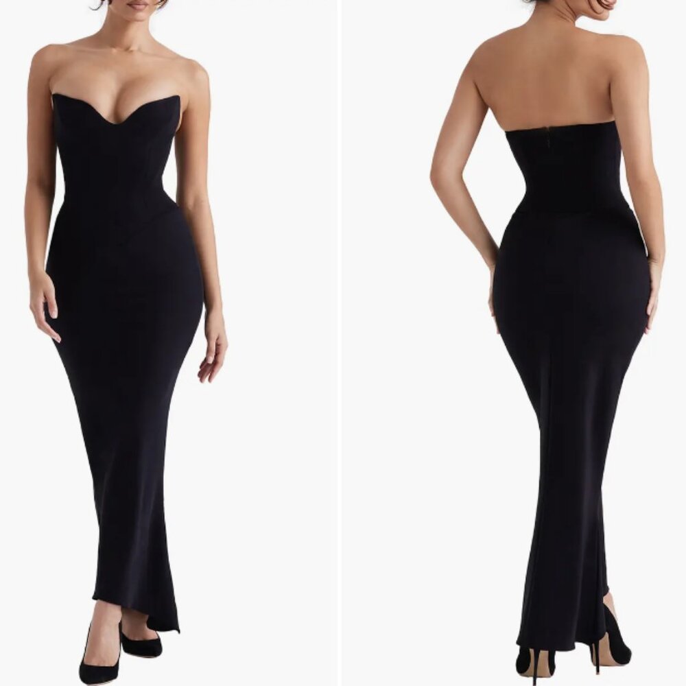 Sabine Strapless Stretch Crepe Dress